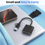 Verilux Card Reader for CFexpress Type B with USB 3.2 10Gbps Transfer Speed | Dual Type C and USB Design