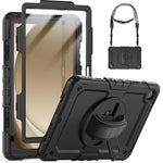 ZORBES® Silicone Case for Samsung Tab A9 Plus 11 Inch 2023 Model Protective Tablet Case with Kickstand, 360 ° Rotatable Tablet Grip, Stylus Pen Loop Holder, Detachable Sling Strap