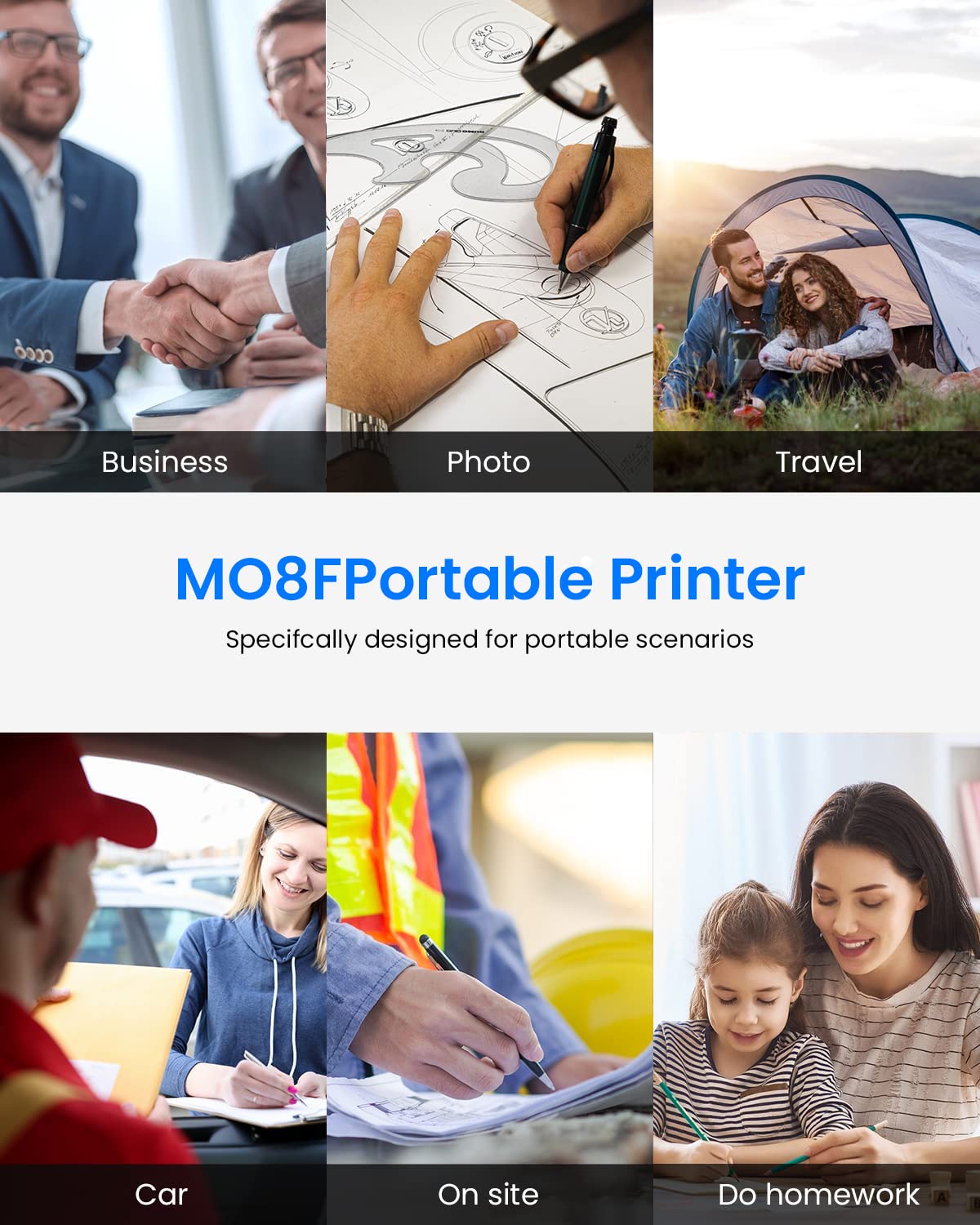 ZORBES® Portable Printer Wireless