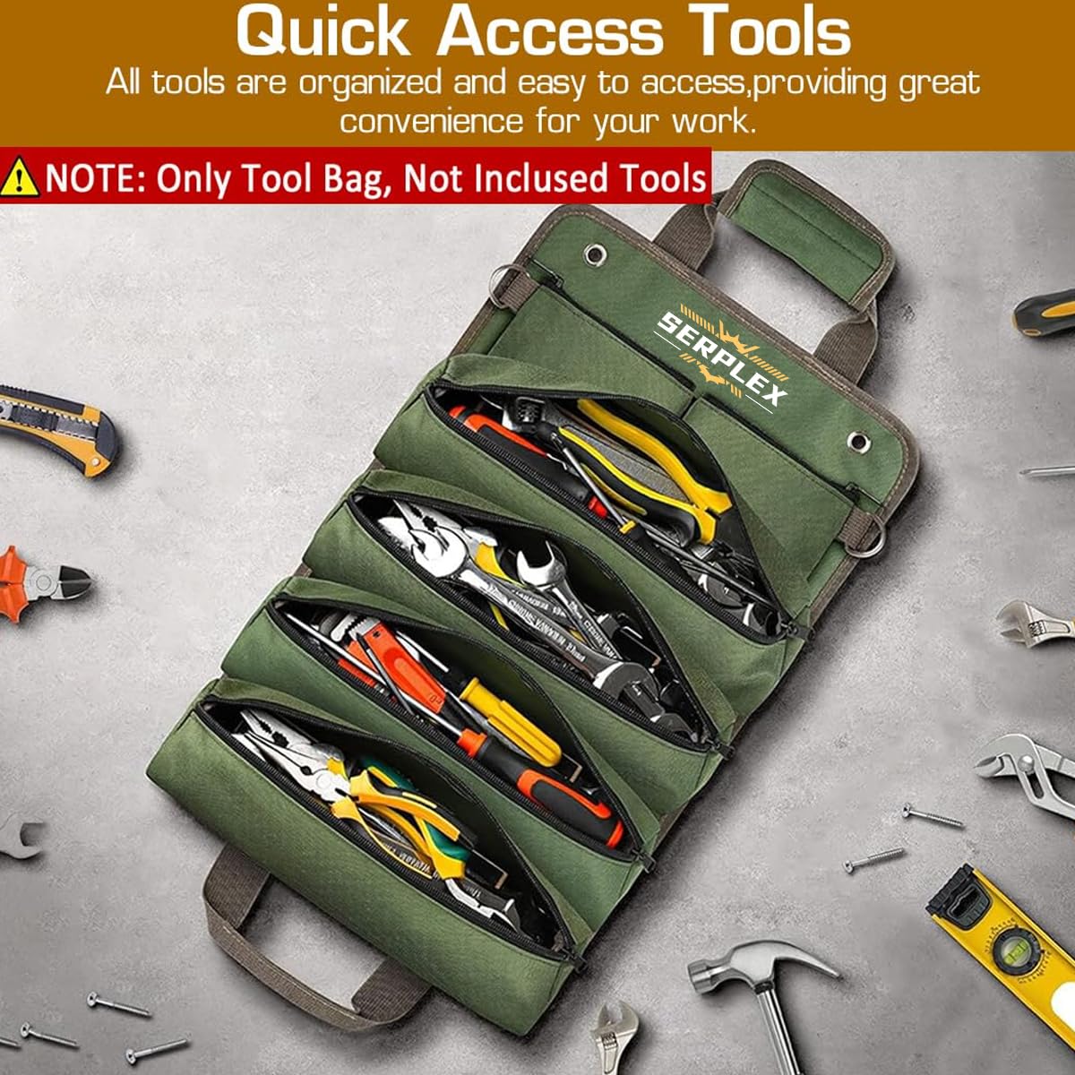 Serplex Roll-Up Multi-Compartment Tool Bag