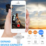 Verilux 4 in 1 Flash Drive with Lightning Type C Micro USB and USB 3.0 | 256GB Metal Design