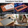 ZORBES Large PU Leather Desk Mat 90×45cm