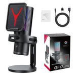 Verilux Gaming USB Microphone for Streaming and Recording with Touch Mute & RGB | 70.9 in Cable