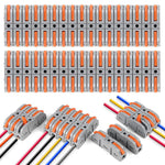Serplex® 34Pcs Universal Wire Connector Kit, SPL-1 Lever Clamp, 4mm² Quick Connectors, Electrical Inline Splice, Reusable & Shock-Resistant Cable Jointers for Home, Industrial & DIY Applications