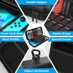 ZORBES® For Nintendo Switch All-in-One Accessory Set with Carrying Case, Cover, Screen Protector, Thumb Grips, and Strap - Perfect Fit and Full Protection for Ultimate Gameplay Experience