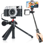 ZORBES® Mini Camera Tripod Extendable Stick Tabletop Tripod with Handle Grip for Mirrorless Cameras Phones Travel Live Stream
