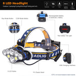 Verilux Head Torch Light for Camping and Running with 13000 Lumens & 90° Adjustable Lamp | Rechargeable LED Headlamp