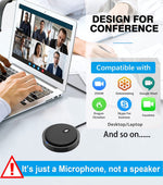 Verilux Conference USB Microphone for PC and Laptop with 360° Pickup and 3 m Range | Plug and Play Mic with Mute Key