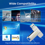 Verilux USB Flash Drive 128GB for Laptop and Travel with USB 3.2 High Speed Reading