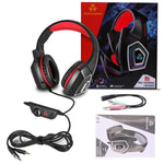 Verilux Gaming Headsphones, PS4 Gaming Headset with Mic,7 LED Lights Over-Ear Surround Sound Noise Cancelling & Volume Control-Red for PC,Xbox One,Nintendo Switch,Laptop,Tablet,Mobile