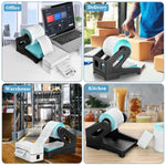 Zeitel® Label Holder Thermal Label Holder for Rolls and Fanfold Labels Shipping Label Stand Desktop Printer Accessory Supplies for Home