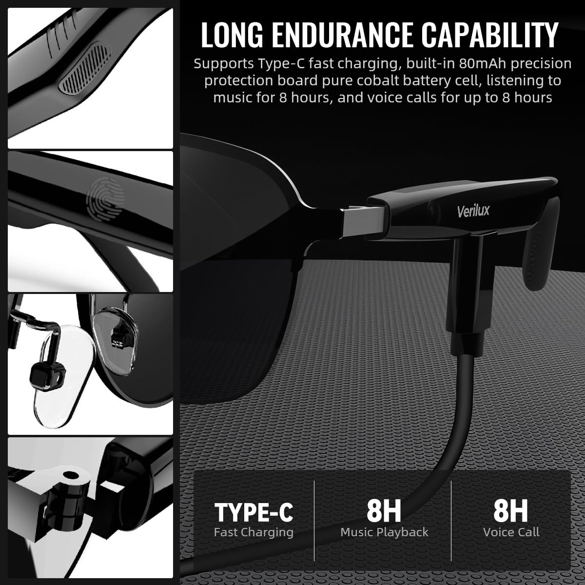 Verilux® Smart Audio Sunglasses with Voice Control