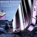 ZORBES® 2 Packs Edge to Edge Privacy Screen Protector for iPhone 14 Pro Max 6.7'' HD Tempered Glass Screen Protector Anti-glare Screen Protector for iPhone 14 Pro Max