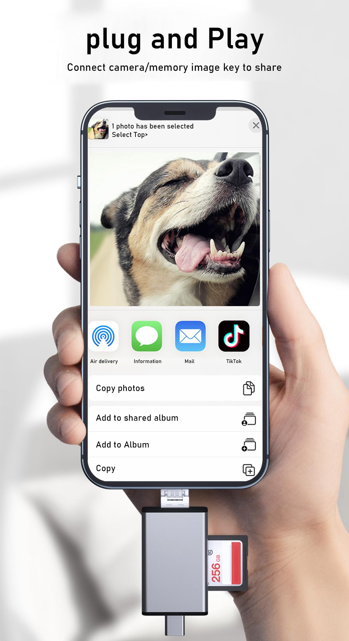 ZORBES® Card Reader for iPhone OTG SD Card Reader Support USB A, USB C, Micro USB & Light-ing Interface Multifunctional Card Reader & Card Storage Box for TF/SD Card, SIM Card, Card Pin Storage
