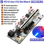 Verilux PCIE Riser for GPU Mining with 8 Solid Capacitors and USB 3.0 Extension Cable | VER010-X