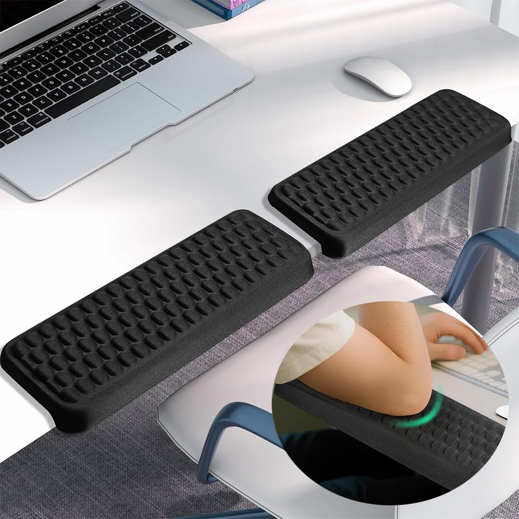 ZORBES® Arm Rest for Desk, L-Shaped Memory Foam Elbow Pads with Non-Slip Base