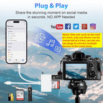 Verilux Multi Card Reader for iPhone with 4 in 2 USB C Lightning Ports | Supports Fast Charging