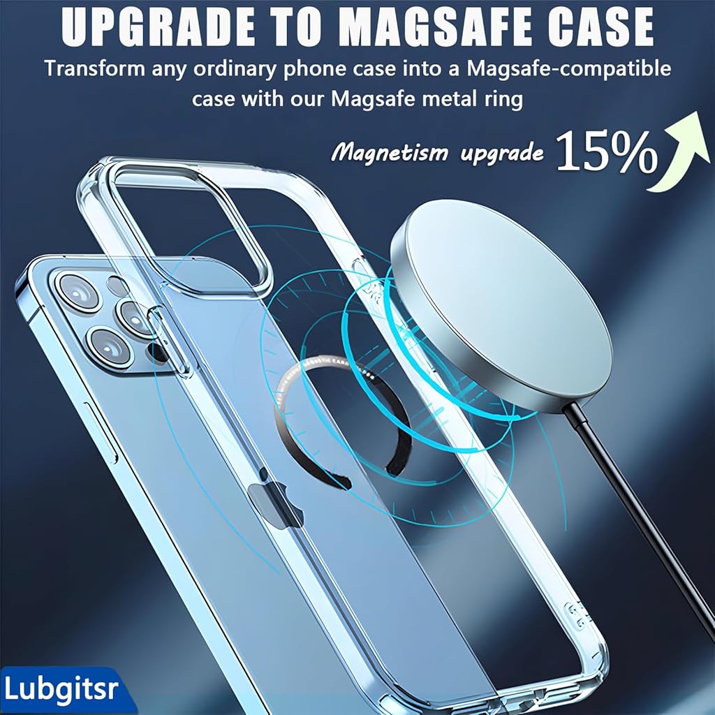 ZORBES® 6Pcs Magnetic Alignment Rings, 55mm Dia Slim Adhesive Magnetic Rings, Adhesive Magnet for Phone Grip, Phone Holder