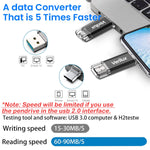 Verilux Pendrive 64GB Flash Drive with USB 3.0 and Type C Dual Interface for Laptop | OTG Data Transfer