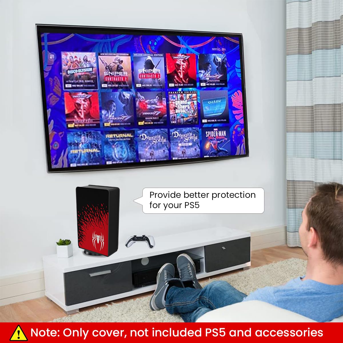 ZORBES® For PS5 Dust Cover Anti-scratch Dustproof Waterproof Shell Washable Protective Case for PS5 Disc&Digital Console