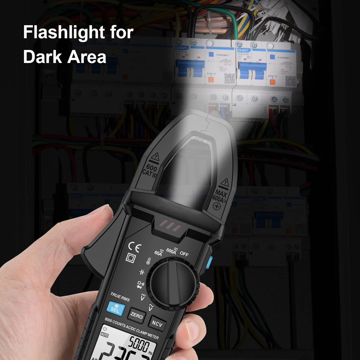 Verilux Multimeter Digital Clamp Meter AC DC Digital Voltmeter Auto-ranging NCV Amp Ohm Volt Meter Measures AC Current, AC/DC Voltage, Capacitance, Resistance, Diodes, Continuity Frequency Electrican Tools