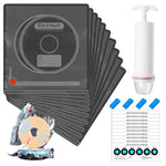 Serplex® 3D Printer Filament Storage Kit, 10PCS Vacuum Seal Bags 32x34cm, 4 Sealing Clips, 10 Humidity Indicator Cards & Hand Pump with Built-In Filter, Moisture-Proof Filament Maintenance Supplies