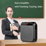 ZORBES® Voice Amplifier for Teachers Microphone Headset Set 2200 mAh with Support TF Card U Flash Disk Portable Tour Guide Coach Speaker Black 2 PCS