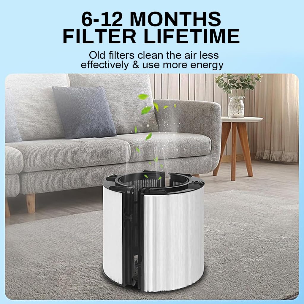 Verilux® 2 in 1 Filter for Dyson PH01, True HEPA Filter with Intergrated Activated Carbon Filter Universal Dual Functionality Replacement Filter Dyson PH, TP Series, for PH01 /07/10/, TP07/10 /09/06