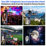 ZORBES® 18X Telephoto Monocular for Phone, High-Power Zoom Lens with Universal Smartphone Clip, Tripod, Portable Telescope for Bird Watching, Hiking, Sports, and Concert