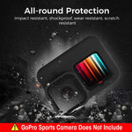 ZIBUYU® ZORBES Silicone Protective Case for GoPro Hero 12/11/10/9 Full Protection Silicone Skin Cover with Separate Anti-Scratch Lens Cover Travel Case Cover for GoPro Hero Series, with Hand Strap