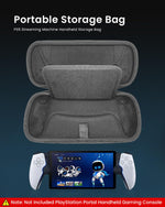 Verilux Carrying Case for PlayStation Portal with Mesh Zipper Pouch and Handle | Hard Travel Storage Bag