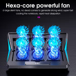 Verilux Laptop Cooling Pad for 11–17.3 Inch Notebooks with 6 Quiet Fans and Dual USB Ports | Adjustable RGB Stand