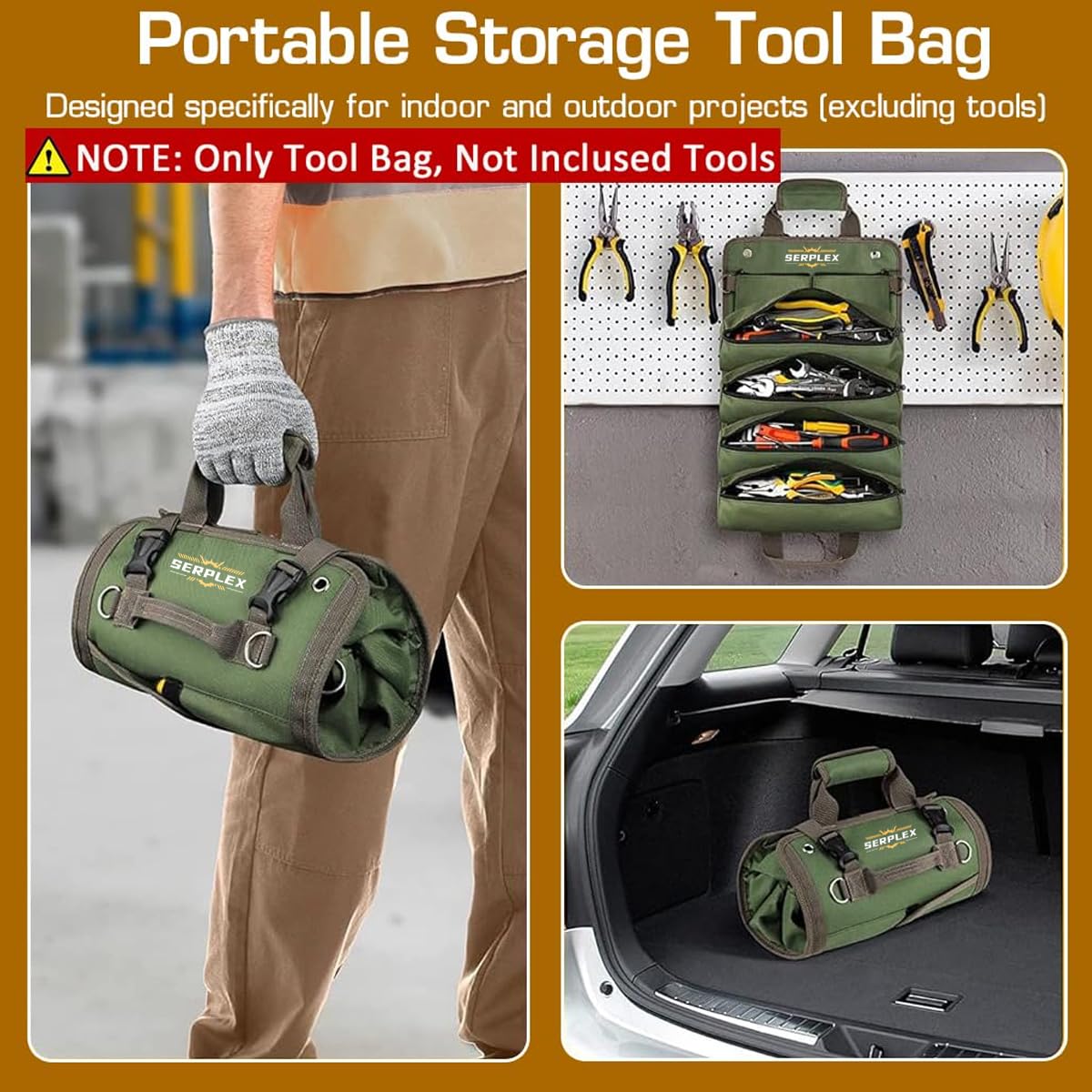 Serplex Roll-Up Multi-Compartment Tool Bag
