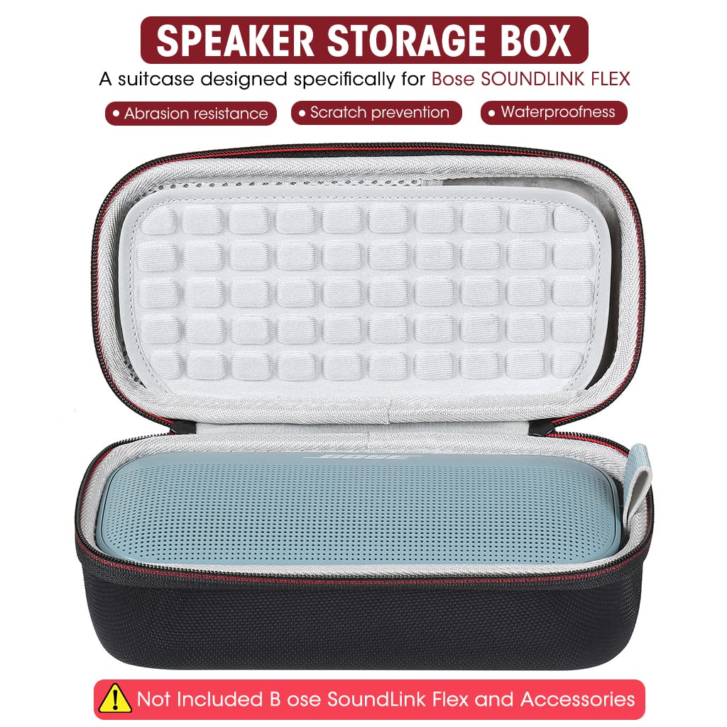 ZORBES® Carring Case for B ose SoundLink Flex Storage Case Hard EVA Protective Case with Handstrap for SoundLink Flex Wireless Bluetooth Speaker, Accessories Bag for B ose SoundLink Flex