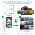Verilux SD Card Reader for iPhone with Lightning Connector featuring High-Speed Transfer | Compact Plug and Play Photo Adapter