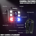 Verilux Action Camera for Vlogging and Outdoor Recording with 1000mAh Battery & IP65 Waterproof | Built in 32G Micro SD and 3 Mode Flashlight