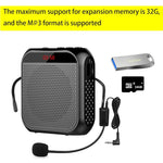 ZORBES® Voice Amplifier for Teachers Microphone Headset Set 2200 mAh with Support TF Card U Flash Disk Portable Tour Guide Coach Speaker Black 3 PCS
