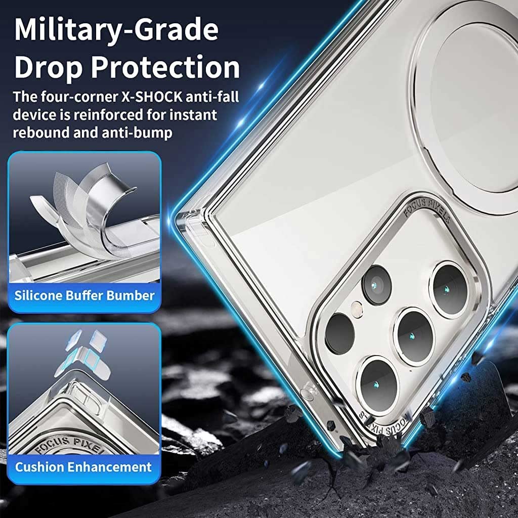 ZORBES® for S23 Ultra Case with Kickstand Ring, for S23 Ultra Samsung Cover (6.8''), for Samsung S23 Ultra Back Cover, S23 Ultra Cover S23 Back Cover Compatible with Magsafe Support Wireless Charging