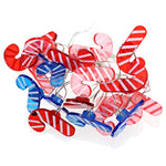 Verilux® 2M 20 LEDs Walking Stick Shape Cooper Wire String Light for Christmas Home Festival Decoration (Blue and Red)