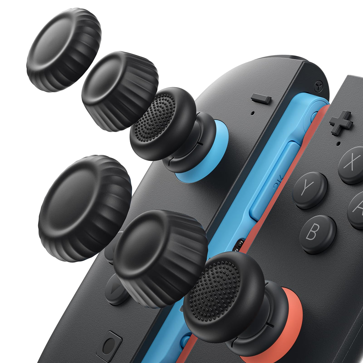 ZORBES® Thumb Grips Compatible with Switch 2 Ergonomic Silicone Buttons Sticker Joystick Cover Caps for Convenience and Comfort