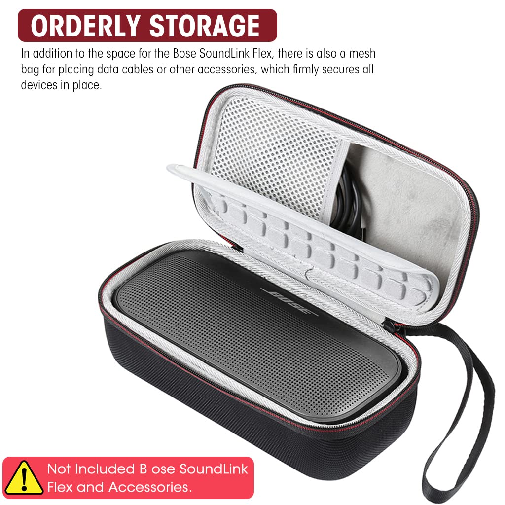 ZORBES® Carring Case for B ose SoundLink Flex Storage Case Hard EVA Protective Case with Handstrap for SoundLink Flex Wireless Bluetooth Speaker, Accessories Bag for B ose SoundLink Flex
