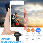 Verilux Pendrive 64GB for iPhone and Android featuring 4 in 1 USB Type C Connector | Black