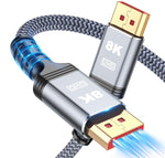 Verilux Display Port Cable 1.4 for Gaming Monitors with 8K@60Hz Support 4.9 ft | 24K Gold-Plated Connectors