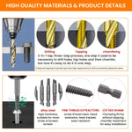 Serplex 11PCS Drill Bit Set with Screw Extractor Bits M3-M10