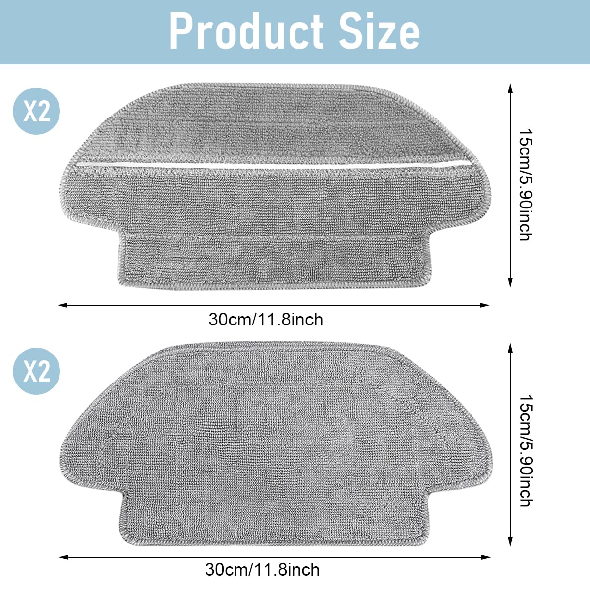 Verilux Mopping Cloth for Mi Robot Vacuum Cleaner S10 with Microfiber Fabric | 2PCS