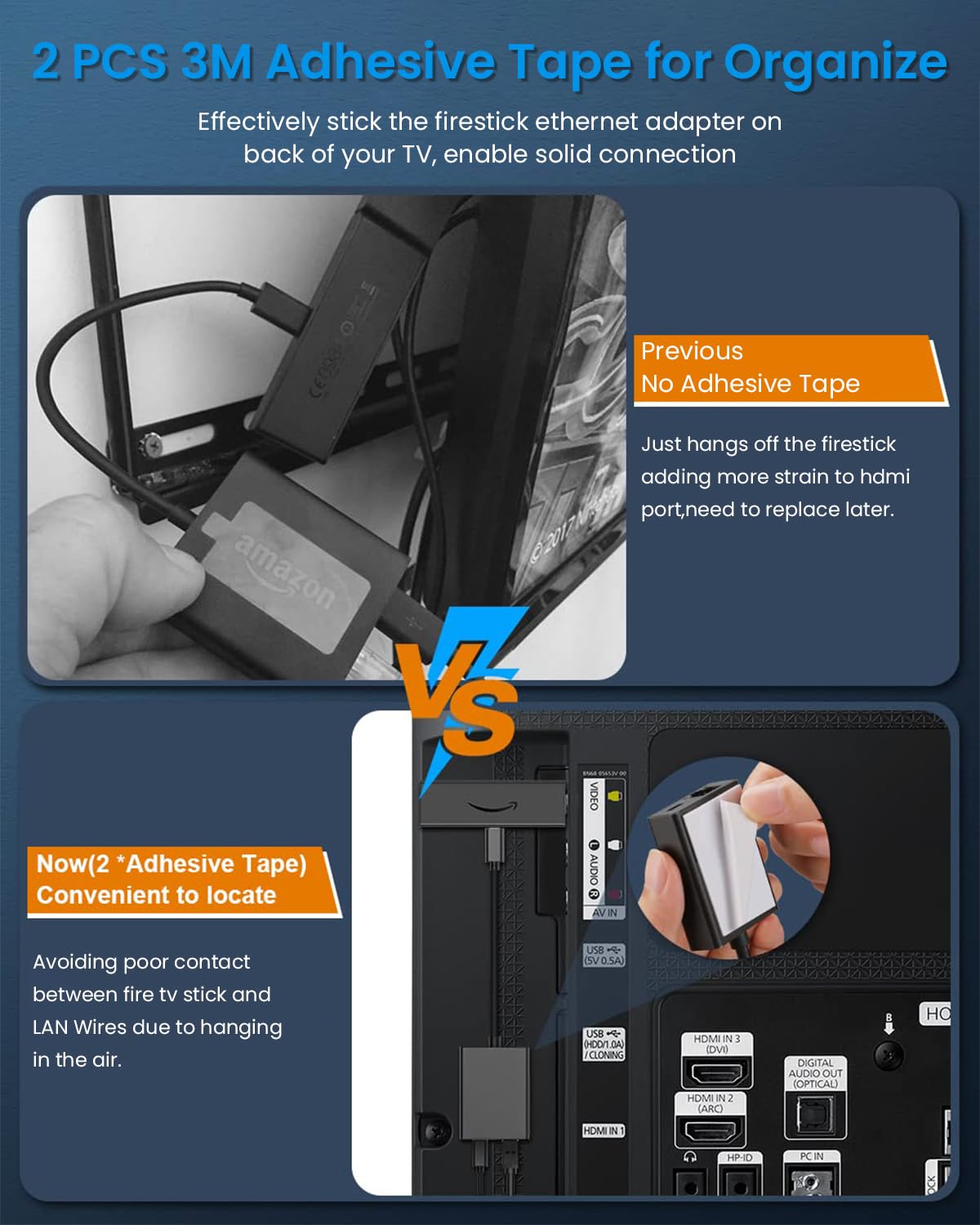 Verilux Ethernet Adapter for Fire TV Stick with Micro USB to RJ45 and 10/100 Mbps | Plug and Play Setup