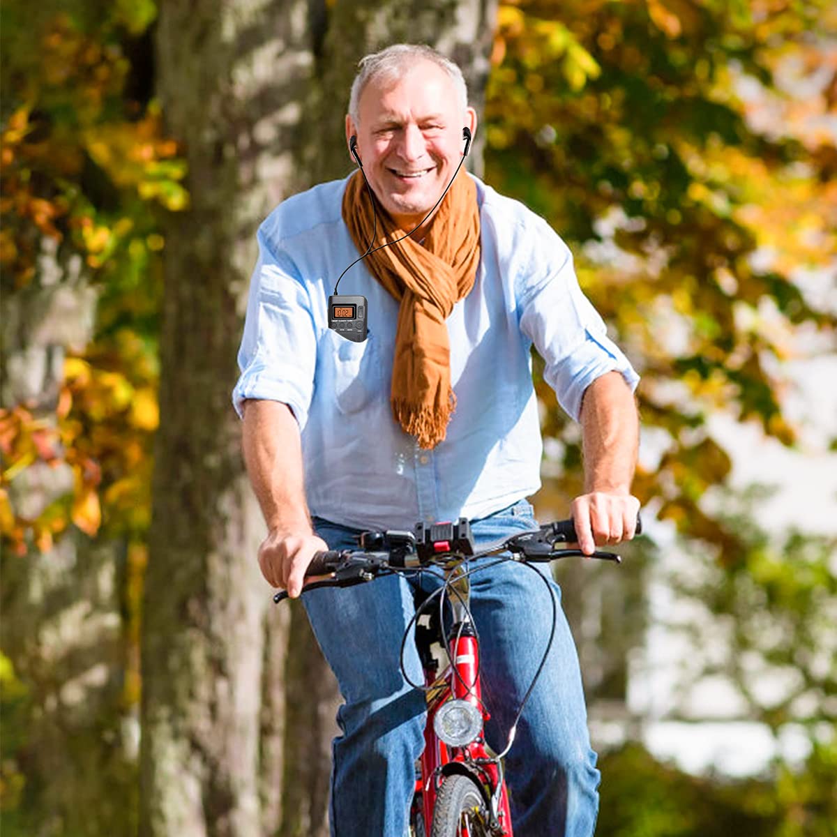 ZORBES® Portable Radio Personal Radio, Travel Transistor Radio LCD Walkman Radio Music Player Battery Operated Mini AM FM Radio with Handstrap, Not Included Battery