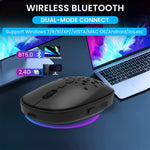 Verilux Wireless Mouse for Laptops with Dual Mode Bluetooth and 2.4Ghz Nano Receiver | Rechargeable Optical Mouse featuring 3 Adjustable DPI and Battery Indicator