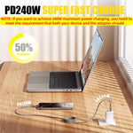Verilux Type C Cable 4 in 1 240W Fast Charging with Magnetic Coiled Design | 480Mbps Data Transfer