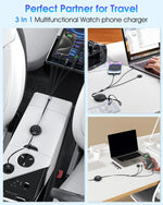 Verilux 6 in 1 USB C Charging Cable for Multiple Devices with 100W Power Delivery and Retractable Reel Design